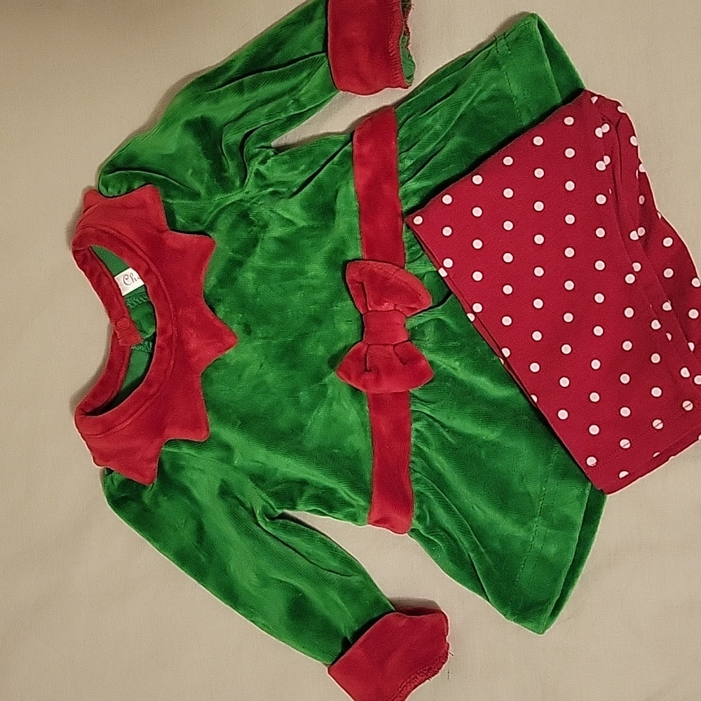Christmas elf outfit, girls 9m
